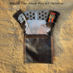 SIEGE Full Flat-Pack Stove Kit with Large Grill, and Fire Starter in optional add-on Sheath