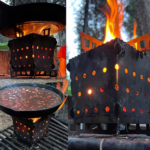 Siege ultra lightweight backpacking stove supports heavy skillets